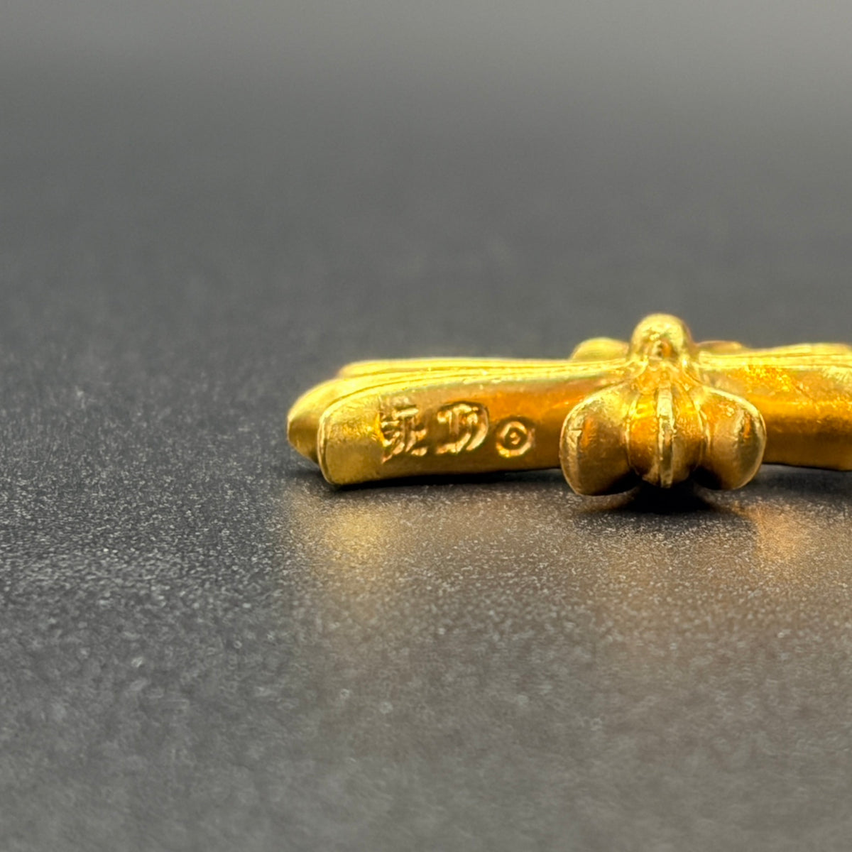 CHROME HEARTS クロムハーツ 22K YG 天然ダイヤモンド ペンダントトップ タイニーファットクロス
