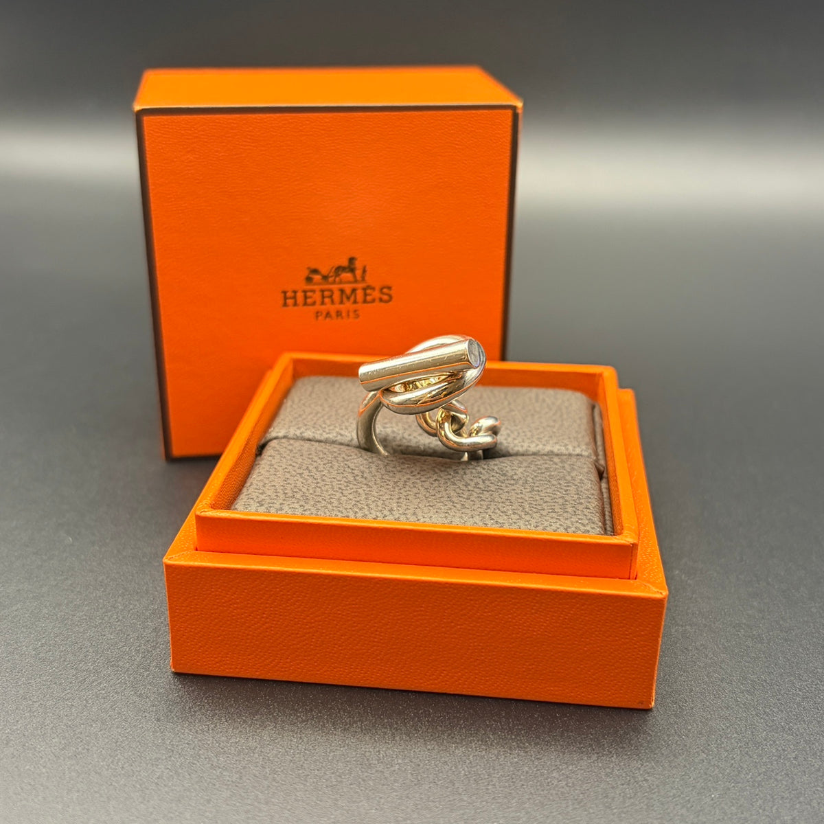 HERMES エルメス シルバー925 クロワゼット GM リング サイズ48（5号）