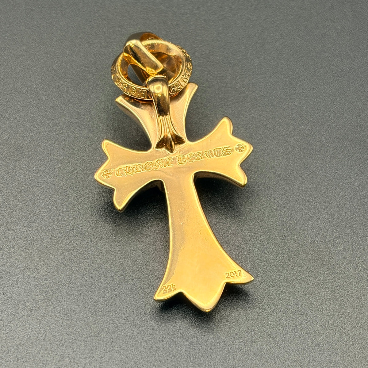CHROME HEARTS クロムハーツ 22K 天然ダイヤモンド クロスペンダントトップ