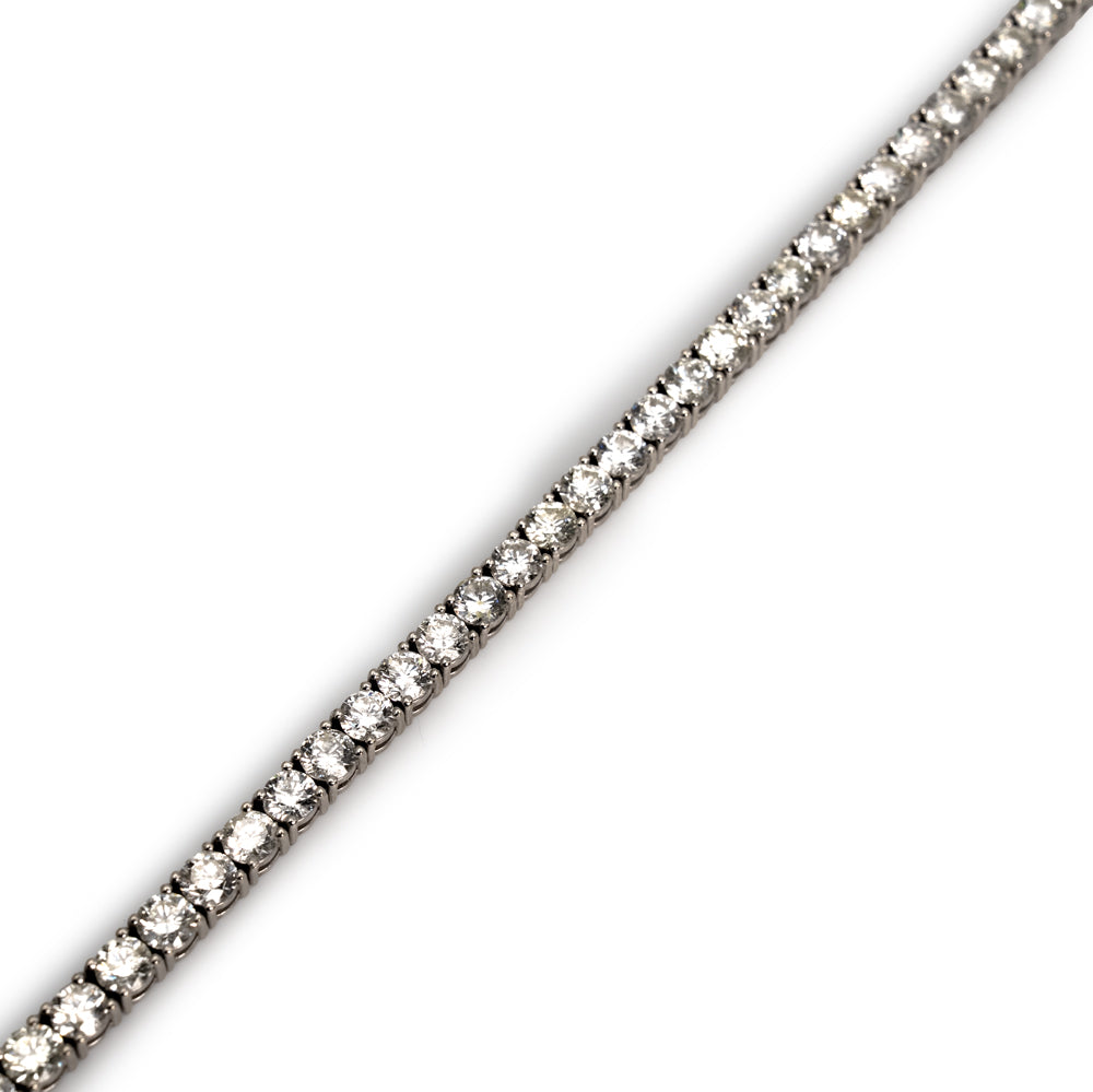 TRXTYO 14K WG 天然ダイヤモンド 推定27ct テニスネックレス 3.6mm 55.5cm 34g