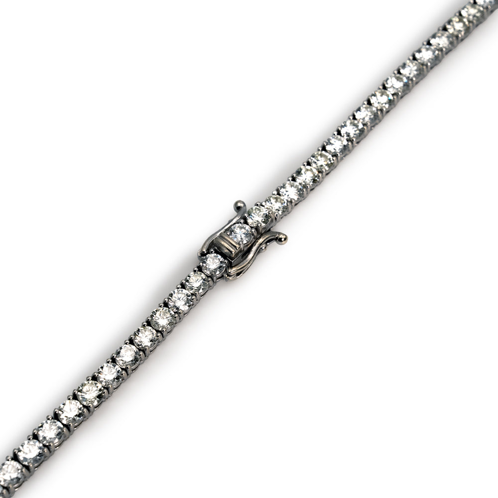 TRXTYO 14K WG 天然ダイヤモンド 推定27ct テニスネックレス 3.6mm 55.5cm 34g