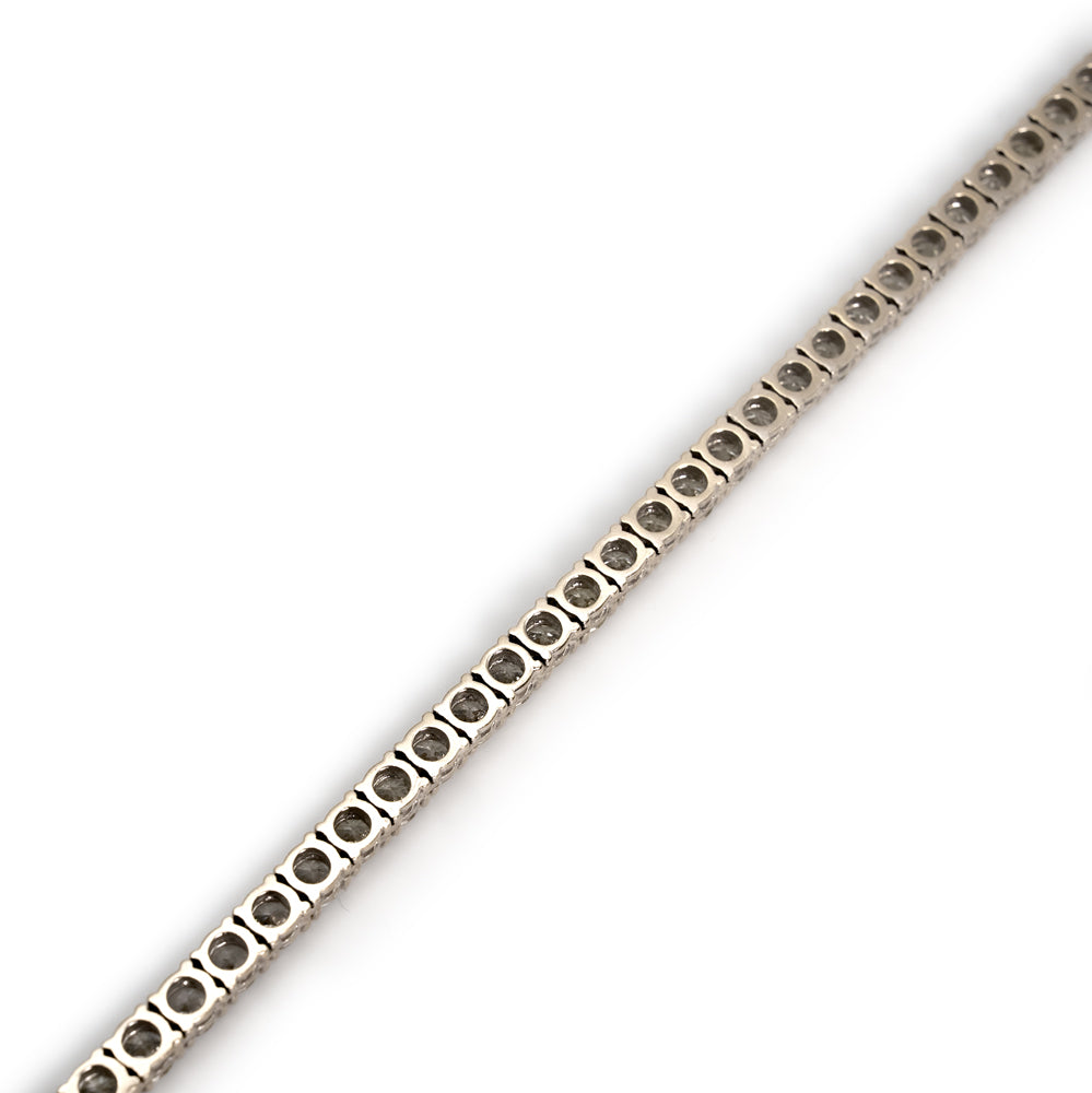 TRXTYO 14K WG 天然ダイヤモンド 推定27ct テニスネックレス 3.6mm 55.5cm 34g