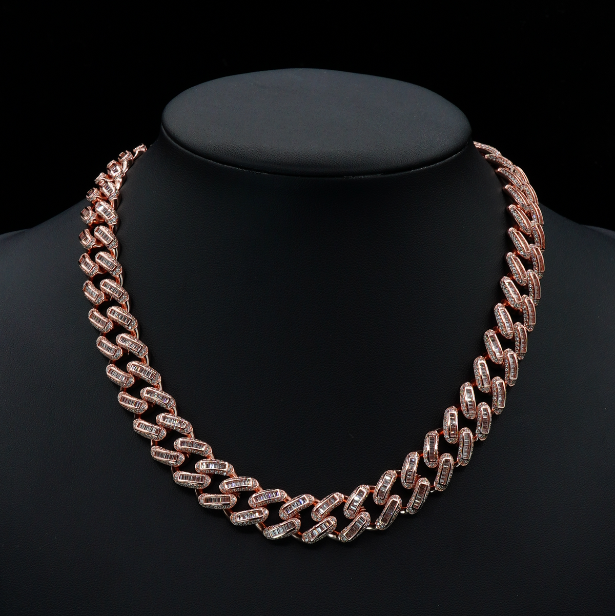BABY TRAX - シルバー925 バケットxメレ ネックレス 56cm 14.5mm ジルコニア RGメッキ