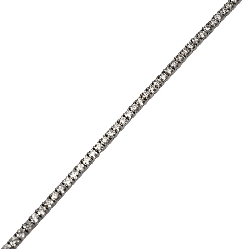 TRXTYO 14K WG 天然ダイヤモンド 推定14.8ct テニスネックレス 2.7mm 51.5cm 23g