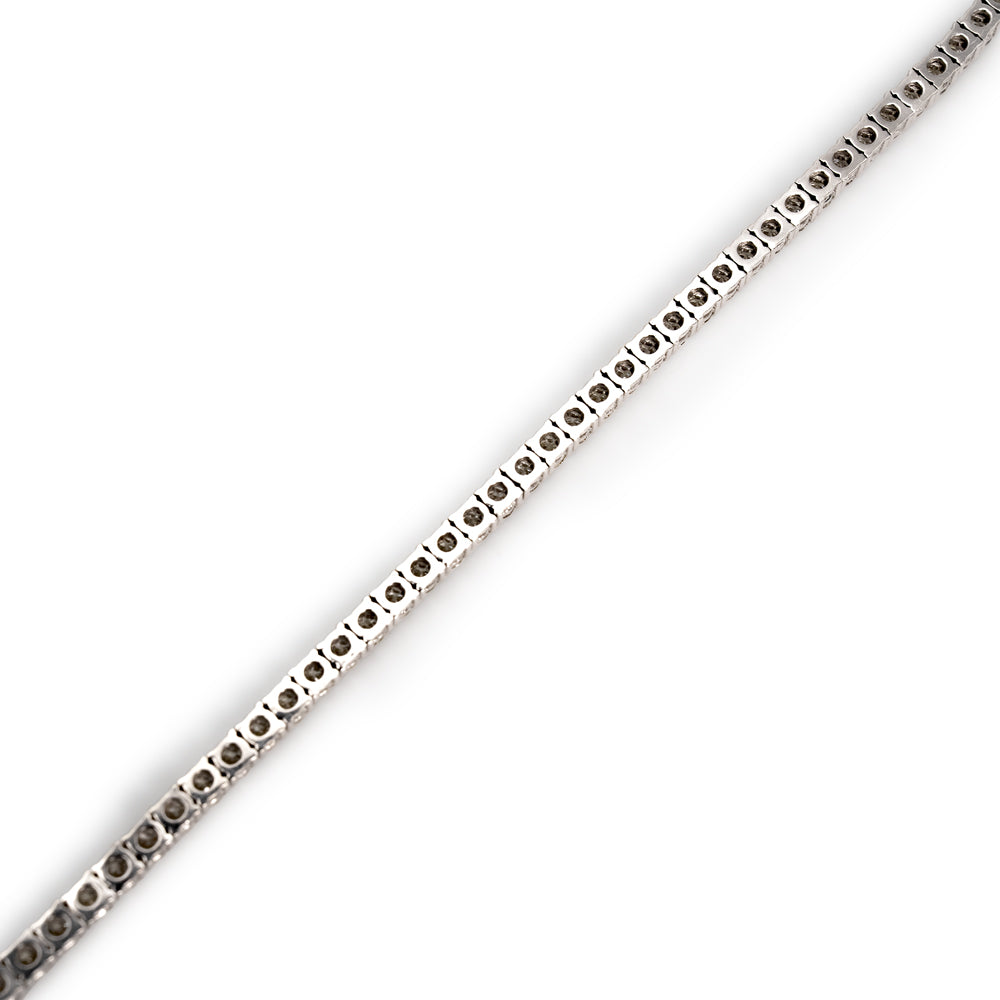 TRXTYO 14K WG 天然ダイヤモンド 推定14.8ct テニスネックレス 2.7mm 51.5cm 23g