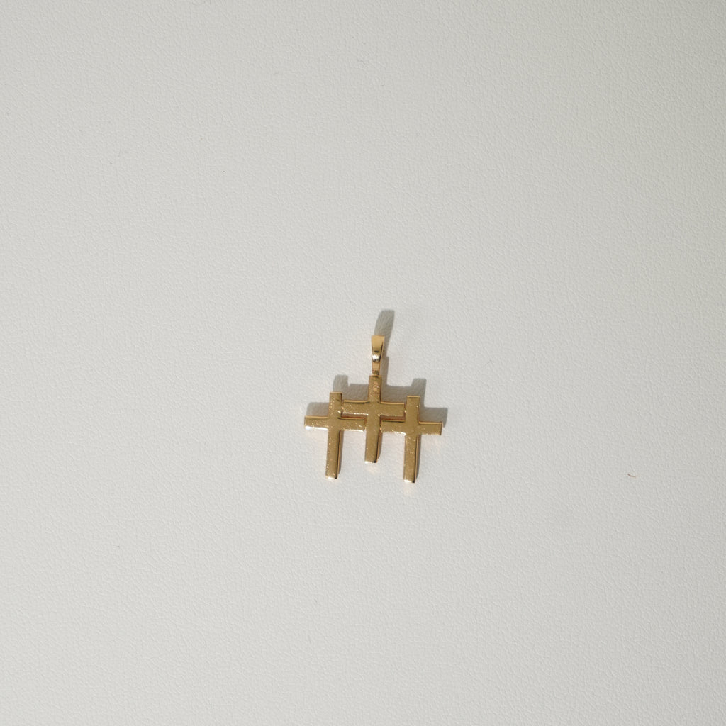 TRXTYO 14K YG 天然ダイヤモンド クロストップ 20mm 2cm 2g