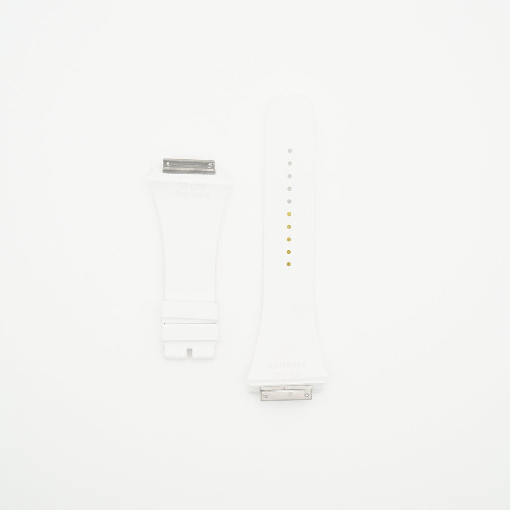 RM59-01 Rubber Watch Strap White