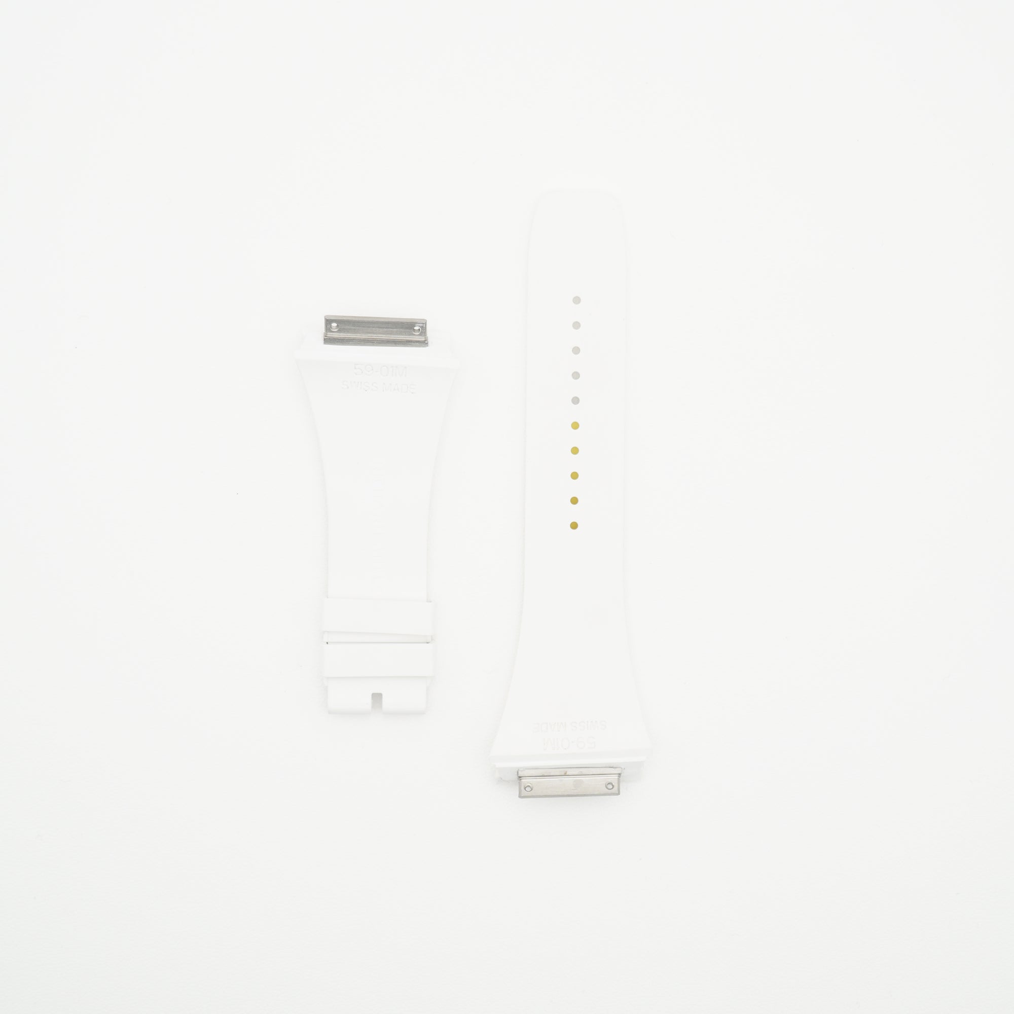 RM59-01 Rubber Watch Strap White