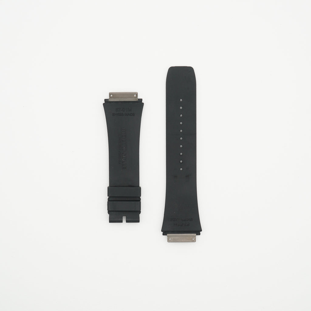 RM67-01 Rubber Watch Strap Black