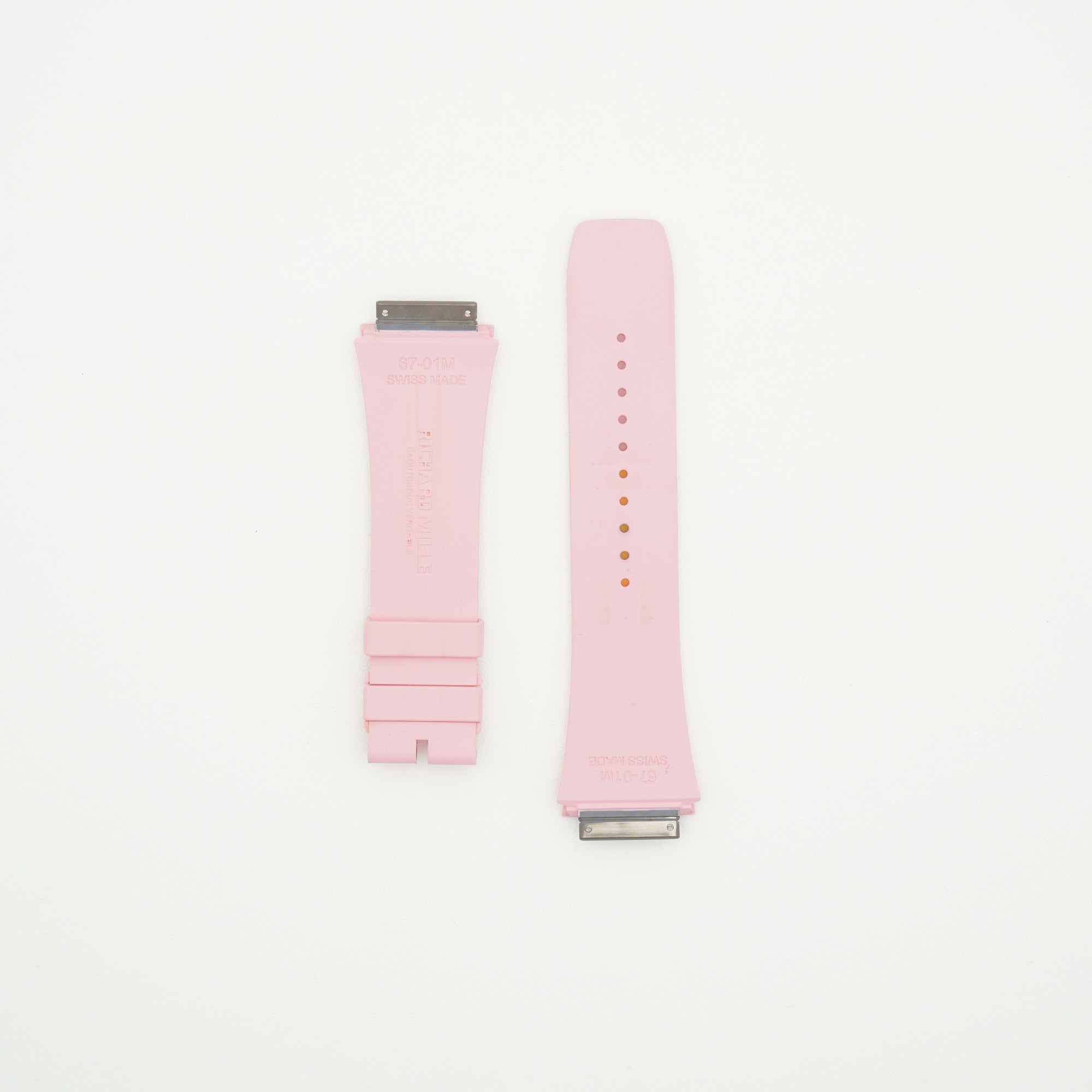 RM67-01 Rubber Watch Strap Pink - Size M (中古良品)