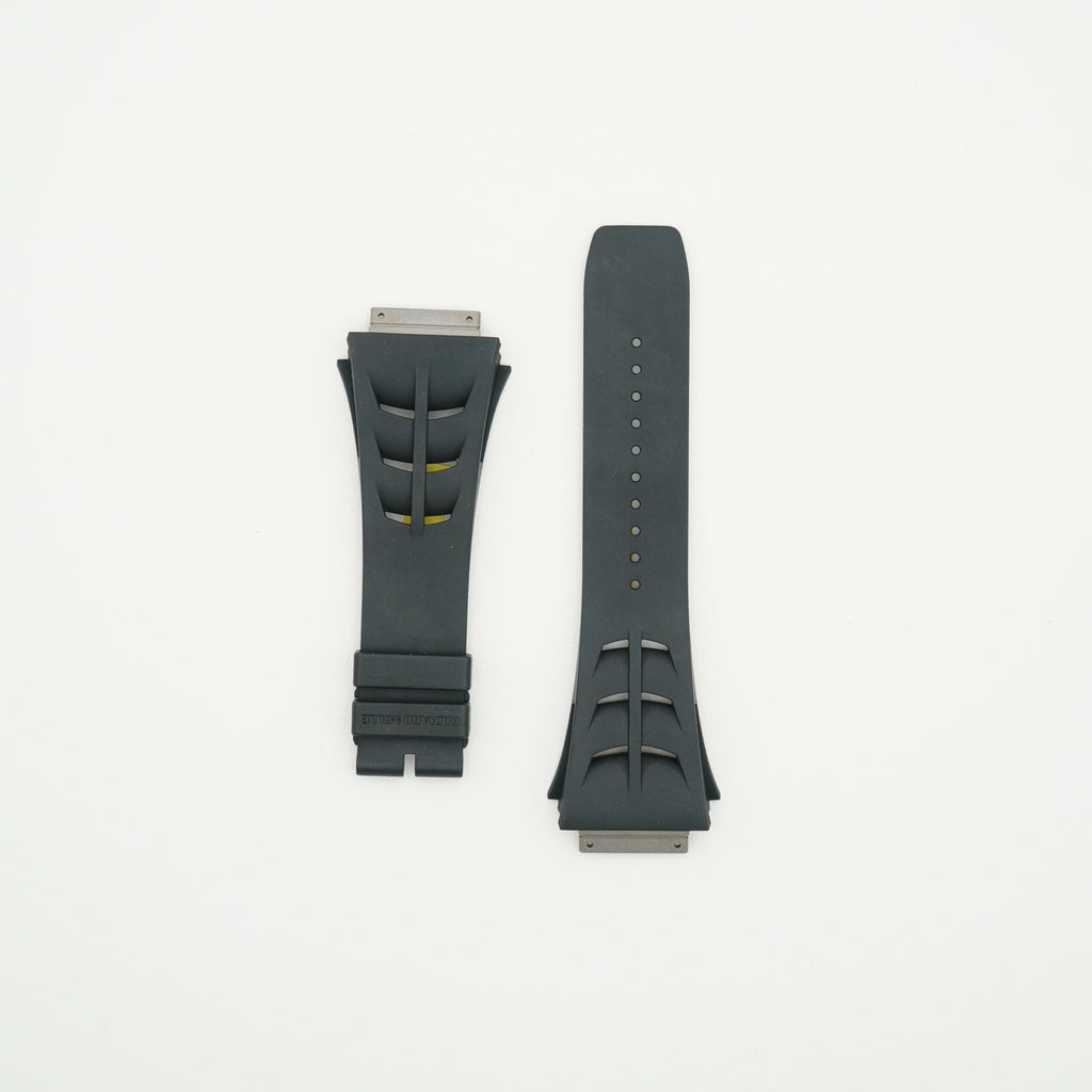 RM11-03 Rubber Watch Strap Black - Size M