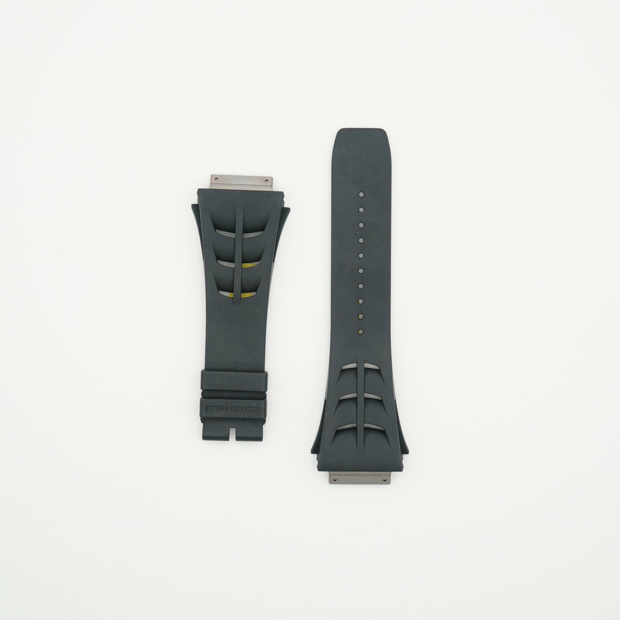 RM11-03 Rubber Watch Strap Black - Size M