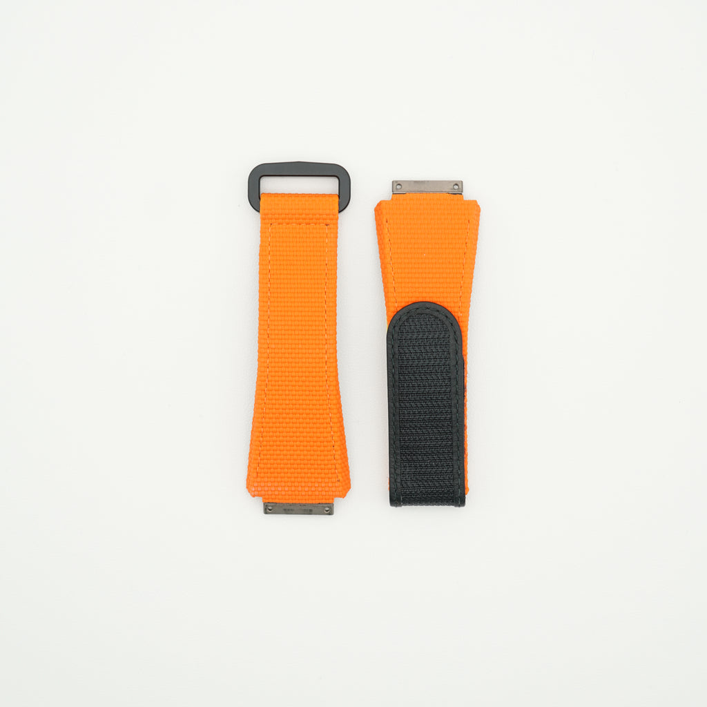RM11 Nylon Watch Strap Orange & Black - Size L