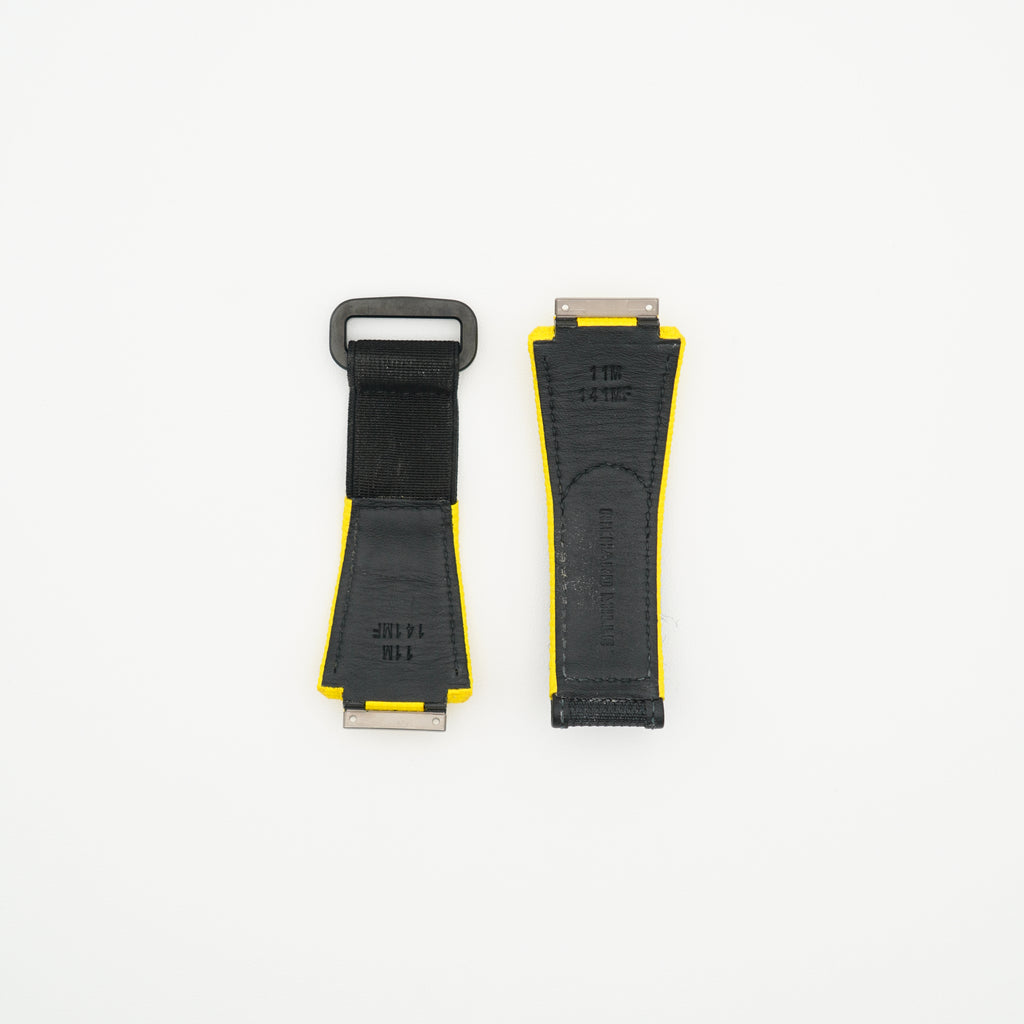 RM11 Nylon Watch Strap Yellow & Black - Size M