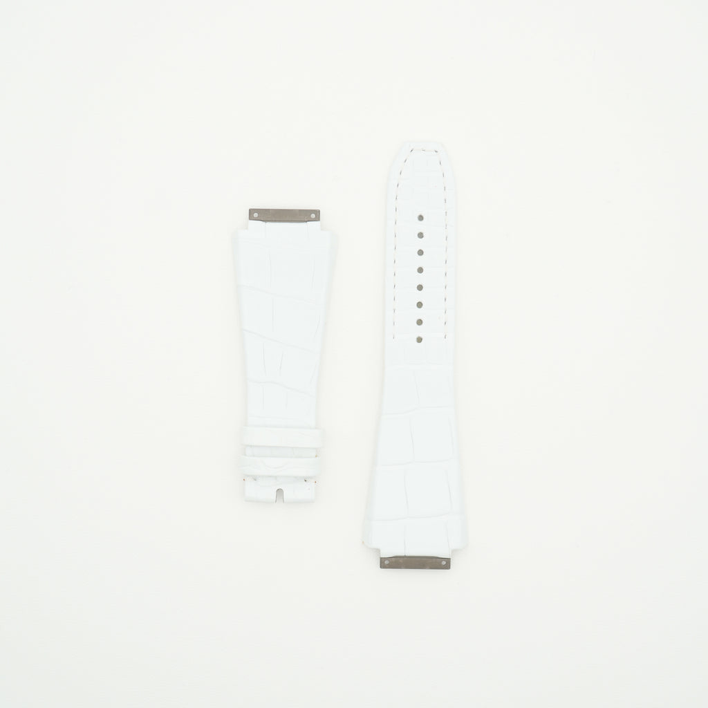 RM11 Alligator Watch Strap White - Size N