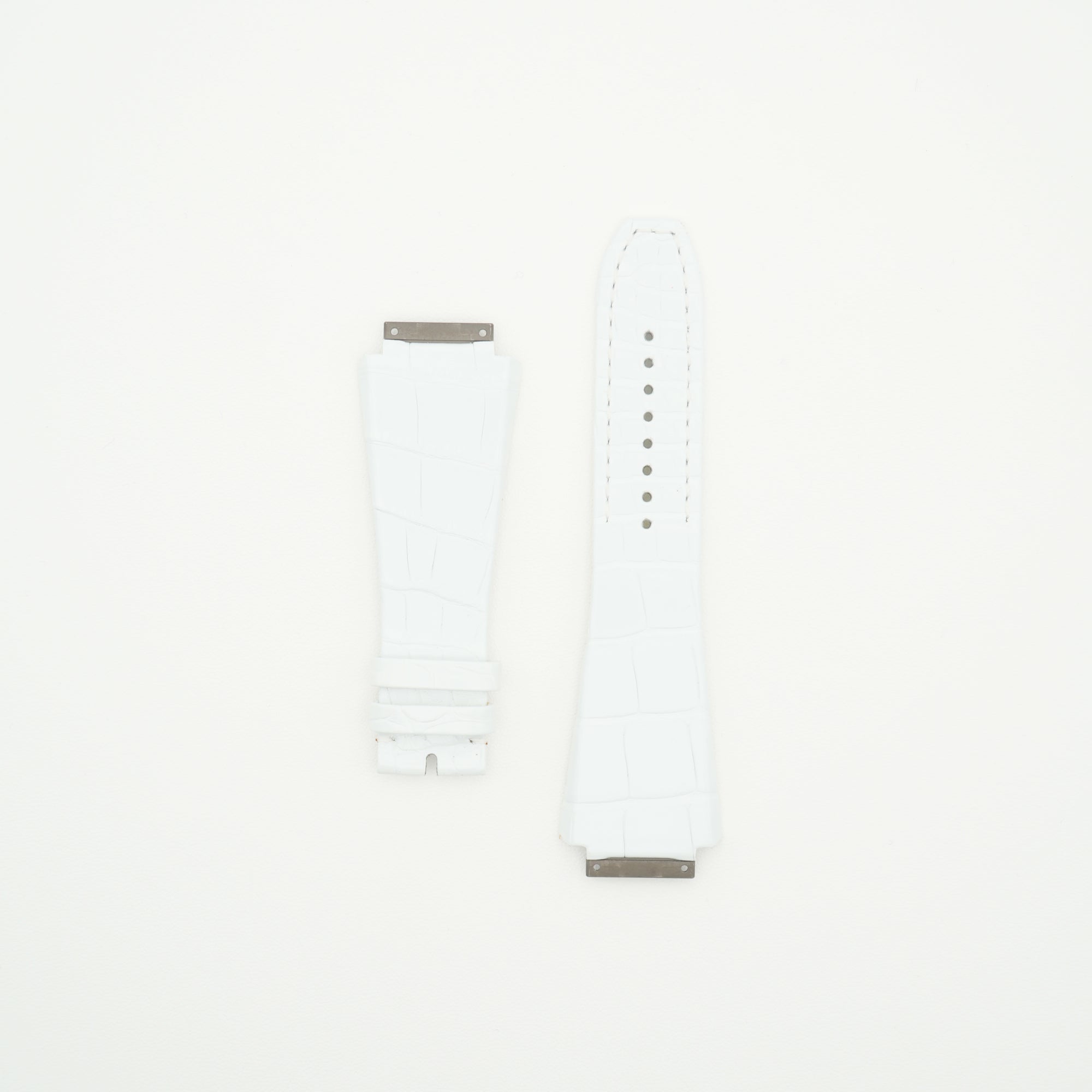 RM11 Alligator Watch Strap White - Size N