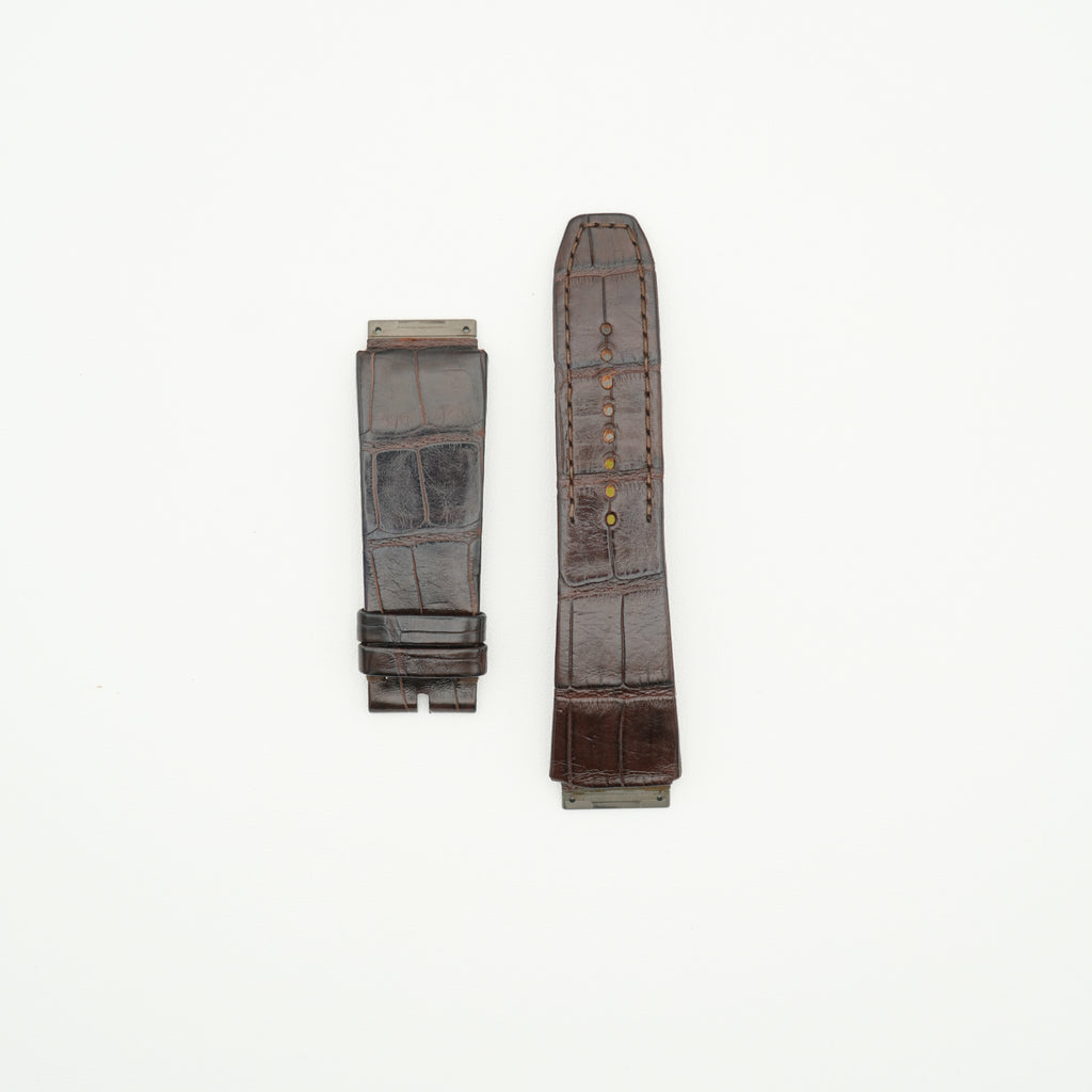 RM10 Alligator Watch Strap Black & Brown - Size S