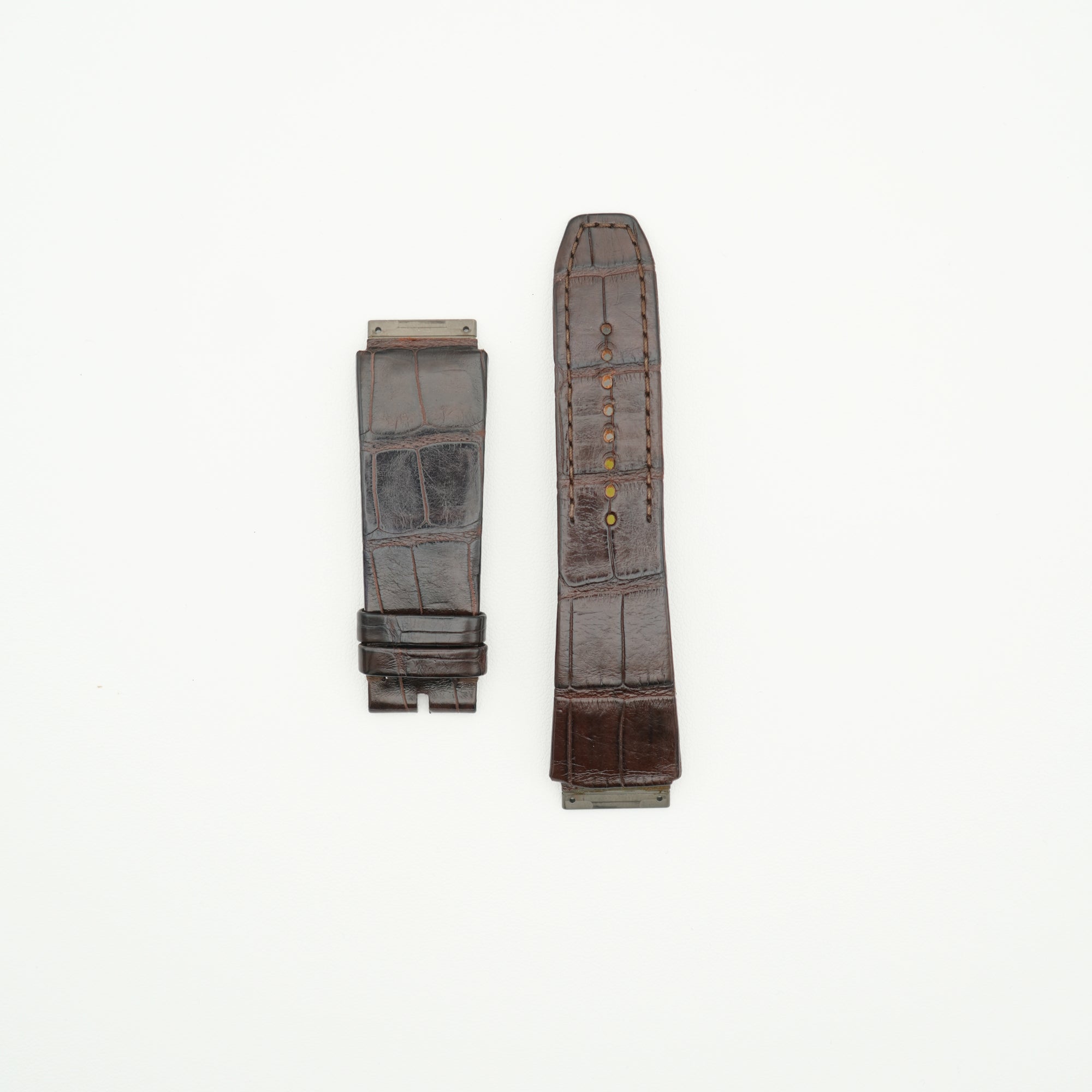 RM10 Alligator Watch Strap Black & Brown - Size S